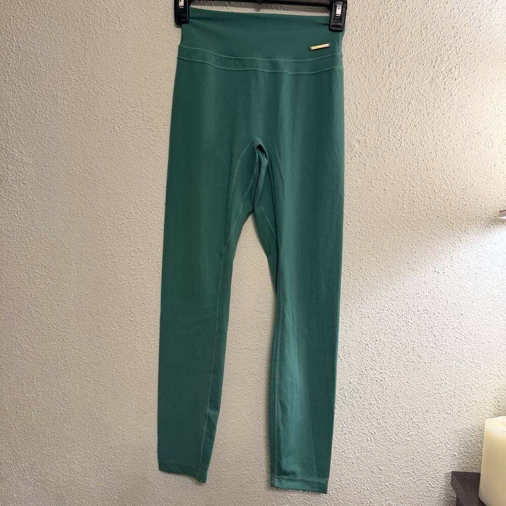 Whitney Simmons By Gymshark Women’s Green Leggeings Size S/4 Cropped Rouched